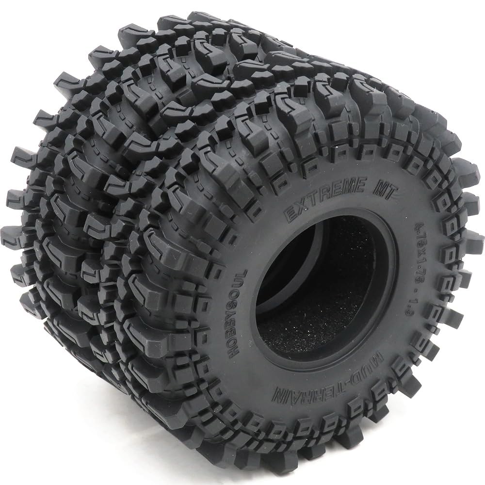 RC 1.9 진흙 지형 타이어 TRX-4 1/10 Gen8 Craw용 TF2 / 높이 D90 Axial Traxxas 90047 SCX10 CC01 기타 III 2개 Redcat - 상세 이미지 3