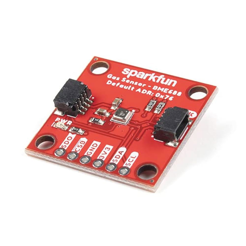 SparkFun 환경 센서 - BME688 기압 가스 스캐닝 VOC (Qwiic) 범위 부품의 10억 온도 및 기타 스캔 당 VSC 습도 ppb - 상품 이미지