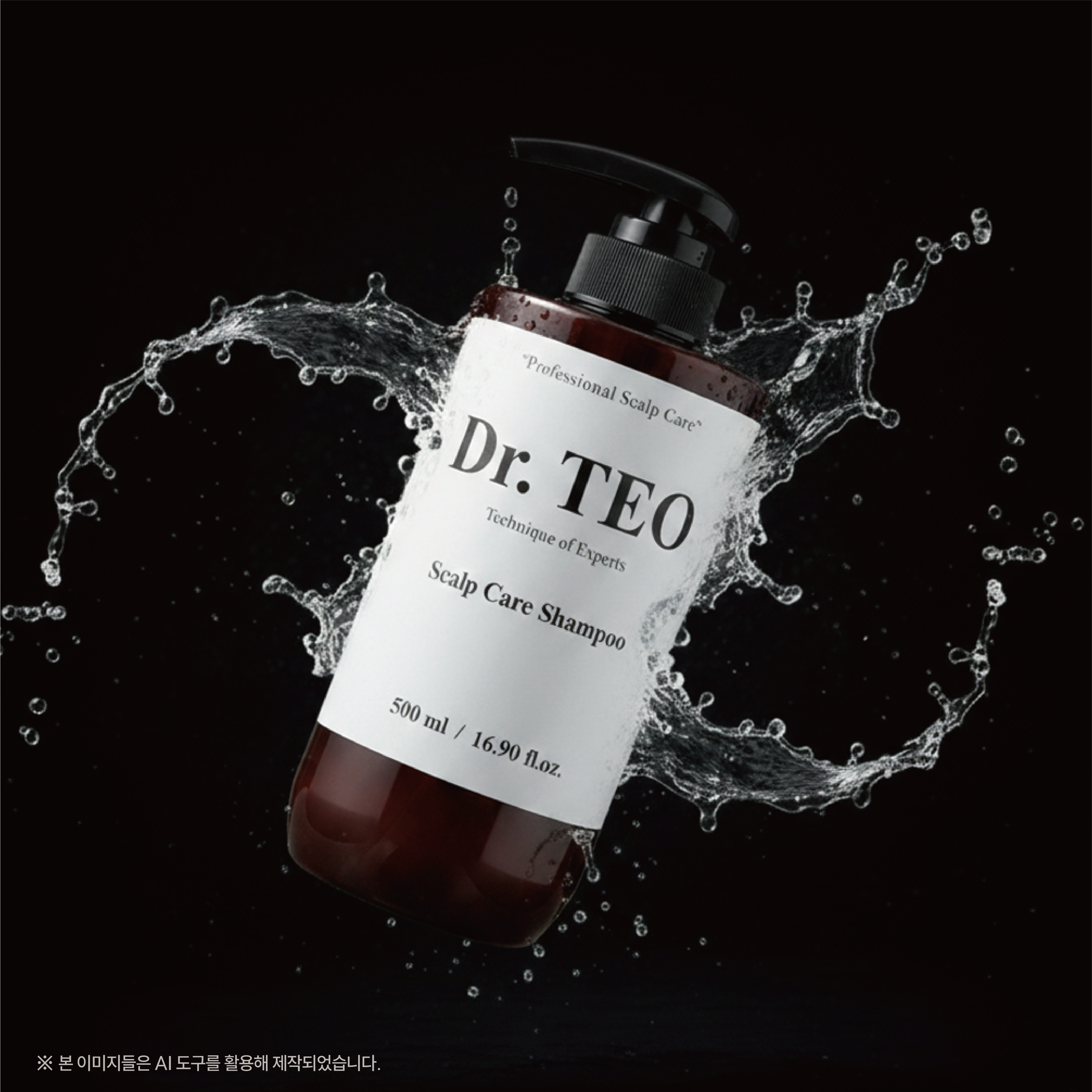 닥터테오 스칼프케어 뿌리볼륨 카페인 완두콩 펩타이드 약산성 샴푸 500ml + 판테놀 앰플 - 상품 이미지