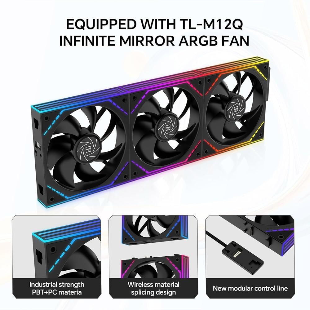 Thermalright FW360 SE ARGB V2 360mm AIO CPU 쿨러, 2인치 LCD 화면, TL-M12Q 2000RPM 데이지 체인 팬, AM4 /AM5 및 인텔 - 상세 이미지 2