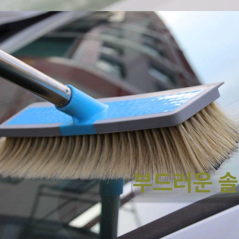 돼지털 세차솔 셀프 돈모 카센터 거품 밀대 세차장 솔 봉 새차 플라스틱판솔 부드러운 통수 - 상세 이미지 4