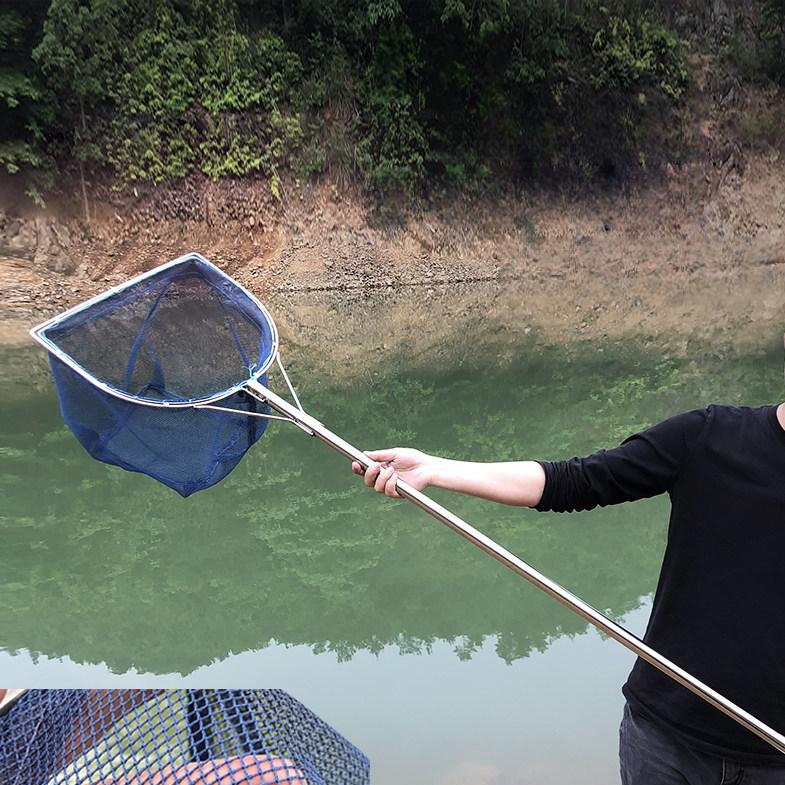 수영장 뜰채 청소 그물 부유물 낙엽 장대 나뭇잎 건지기 - 상품 이미지