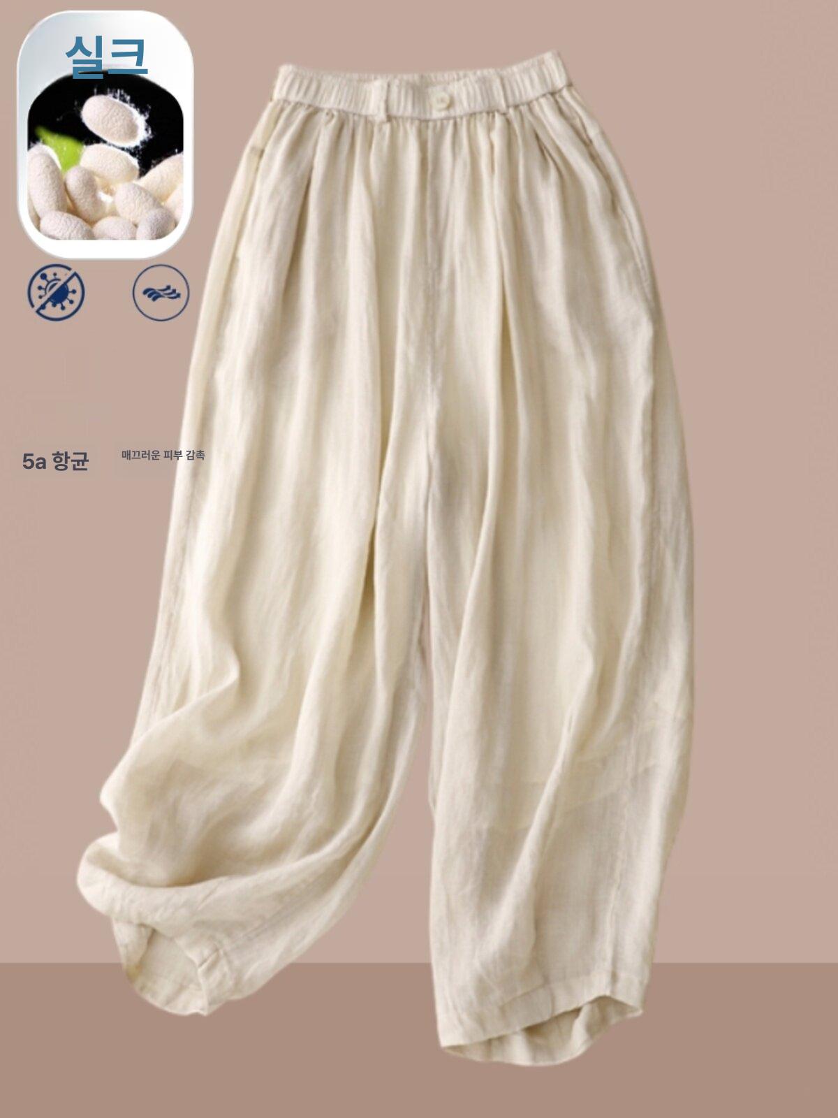 개량 승복 여성 법복 여름 절복 린넨 생활바지 - 상품 이미지