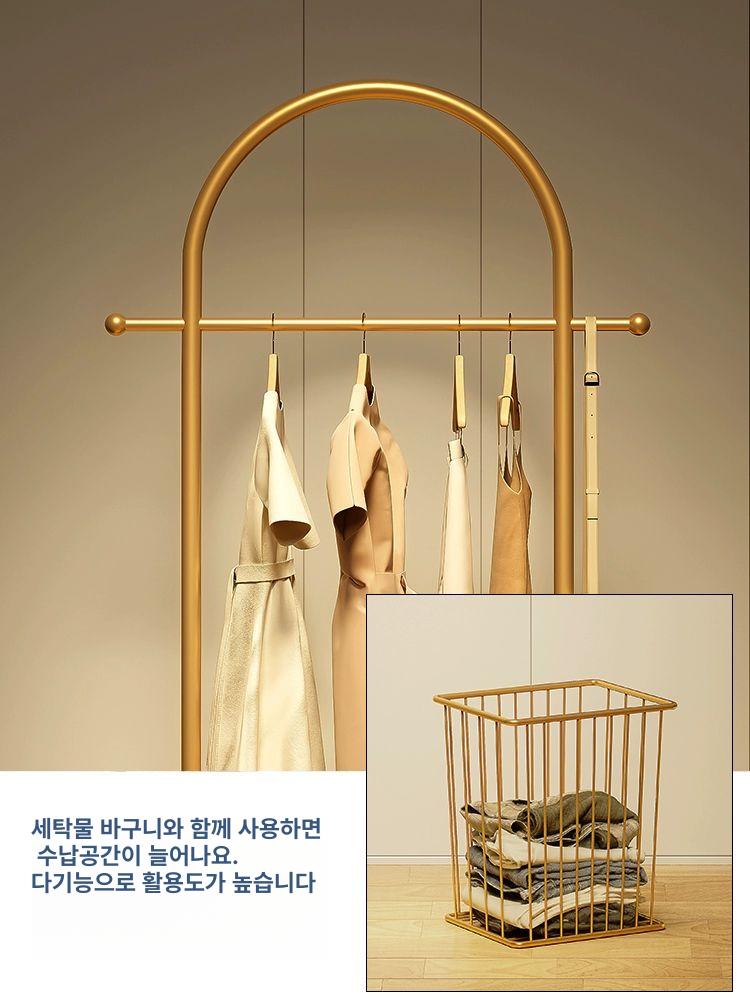 선반 드레스룸 이동식 건조 서랍 원목 행거 코너 인테리어 옷가게 기둥 더블 수납장 트롤리 - 상세 이미지 4