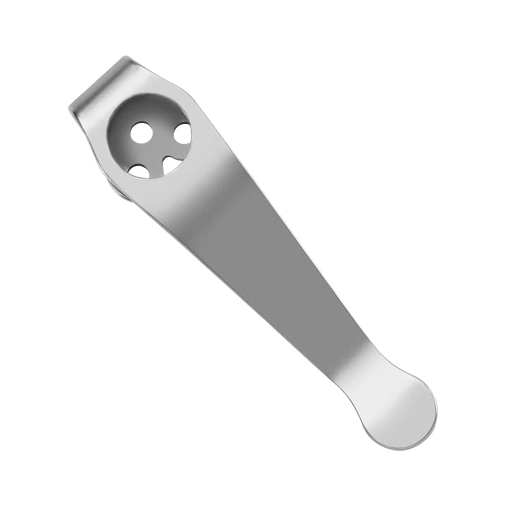 Spyderco Para 3, 준군사 2 및 기타 모델 나이프용 티타늄 딥 캐리 포켓 클립 2팩, 나사 6개가 있는 프리미엄 맞춤형 클립, 스톤 워시 Black - 상세 이미지 2