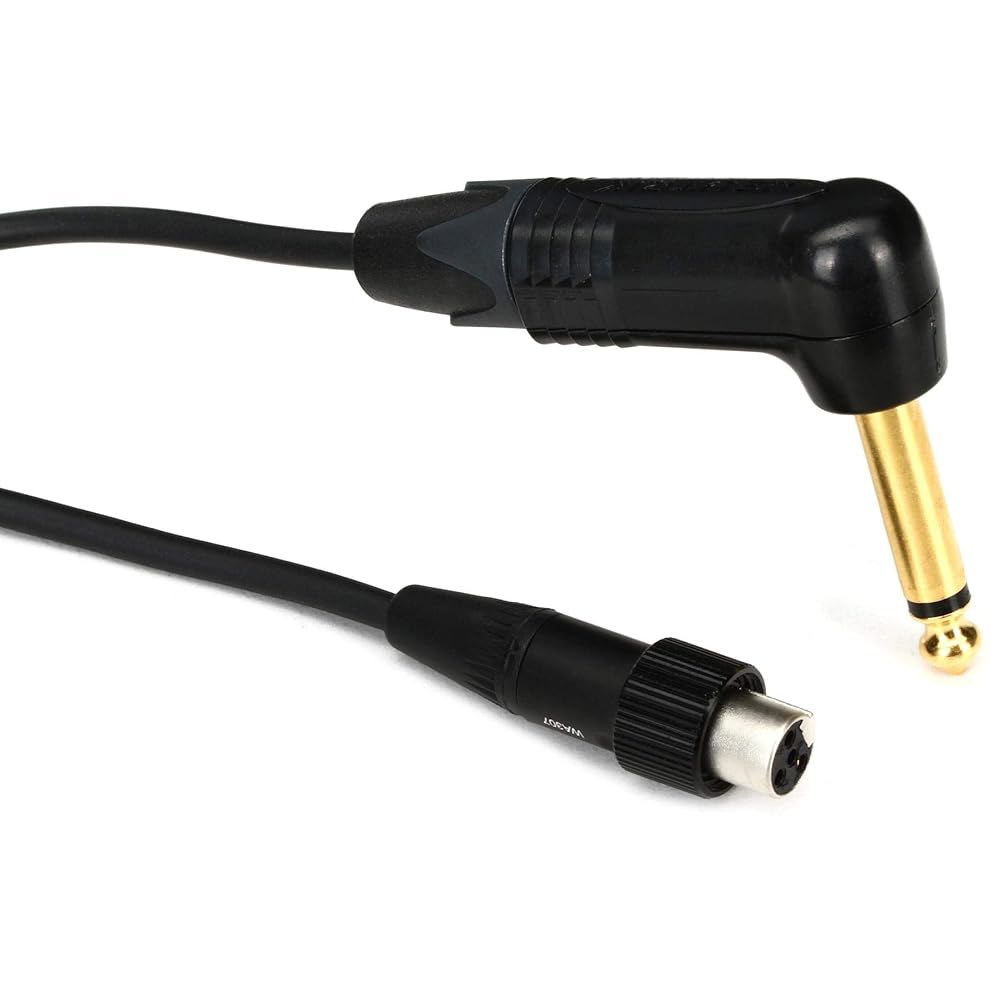 Shure WA307 91.4cm(3피트) 프리미엄 기타 커넥터 케이블, 직각 Neutrik 0.6cm(1/4인치) WA307 - 상품 이미지