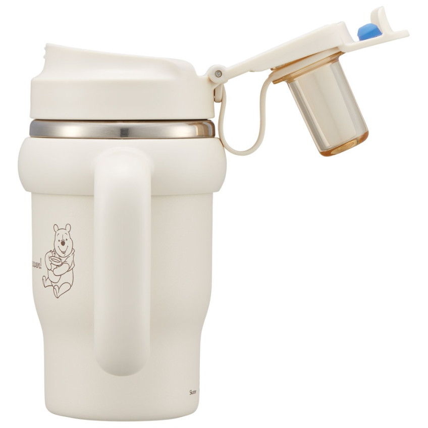 스케이터 곰돌이푸 캐릭터 핸들 2WAY 스테인리스 빨대 텀블러 570ml STSTB6 - 주방·식기 - 하카타몰