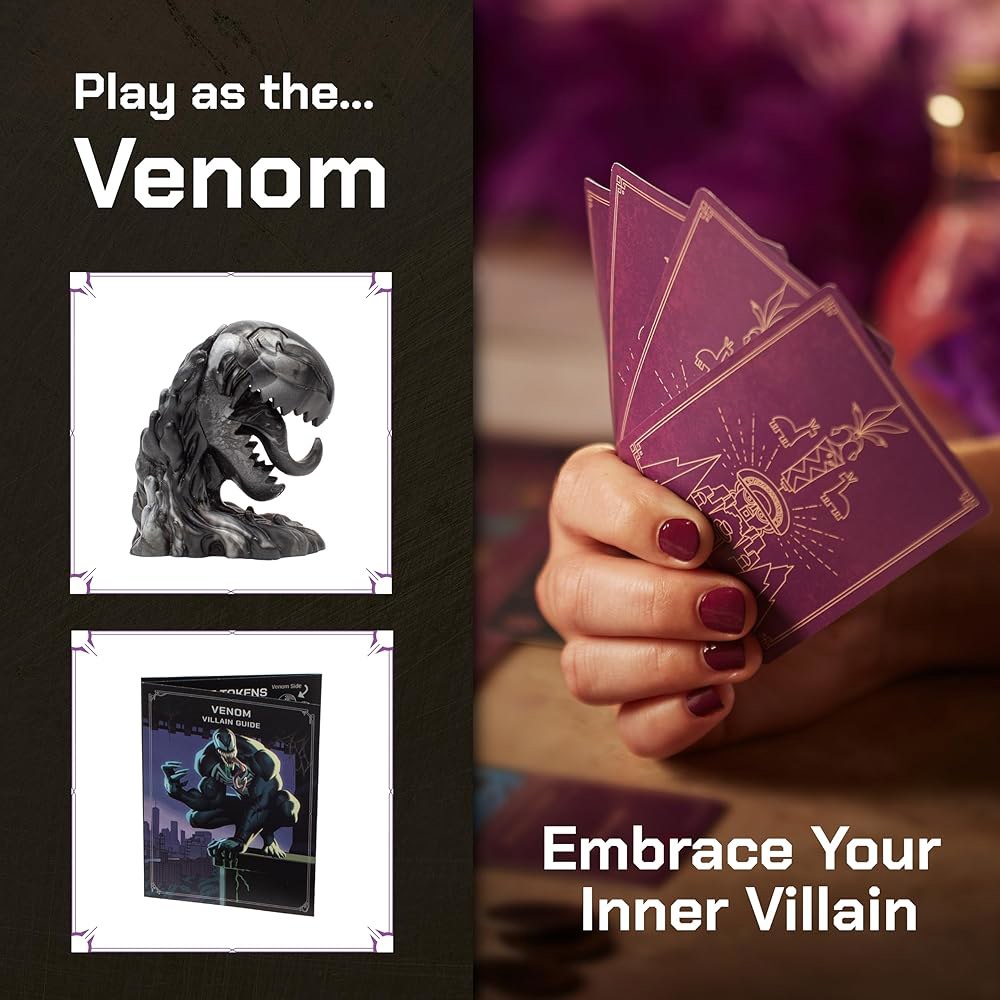 Ravensburger Marvel Villainous - We 플레이, 고양이 12세 이상 검은 are 확장판 물리치세요 Venom 보드 기타 영웅을 만 공생체 게임 캐릭터 전략 - 상세 이미지 2