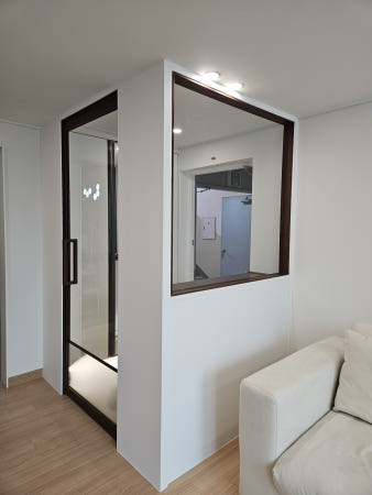 현관인테리어 ㄱ자중문 3연동 파티션중문 원슬라이딩파티션