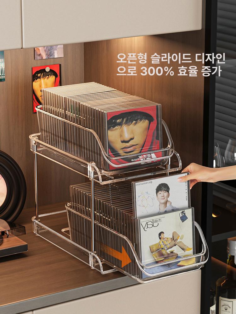 cd수납 시다장 아크릴 선반 꽂이 진열 씨디 보관함 앨범 박스 - 상세 이미지 4