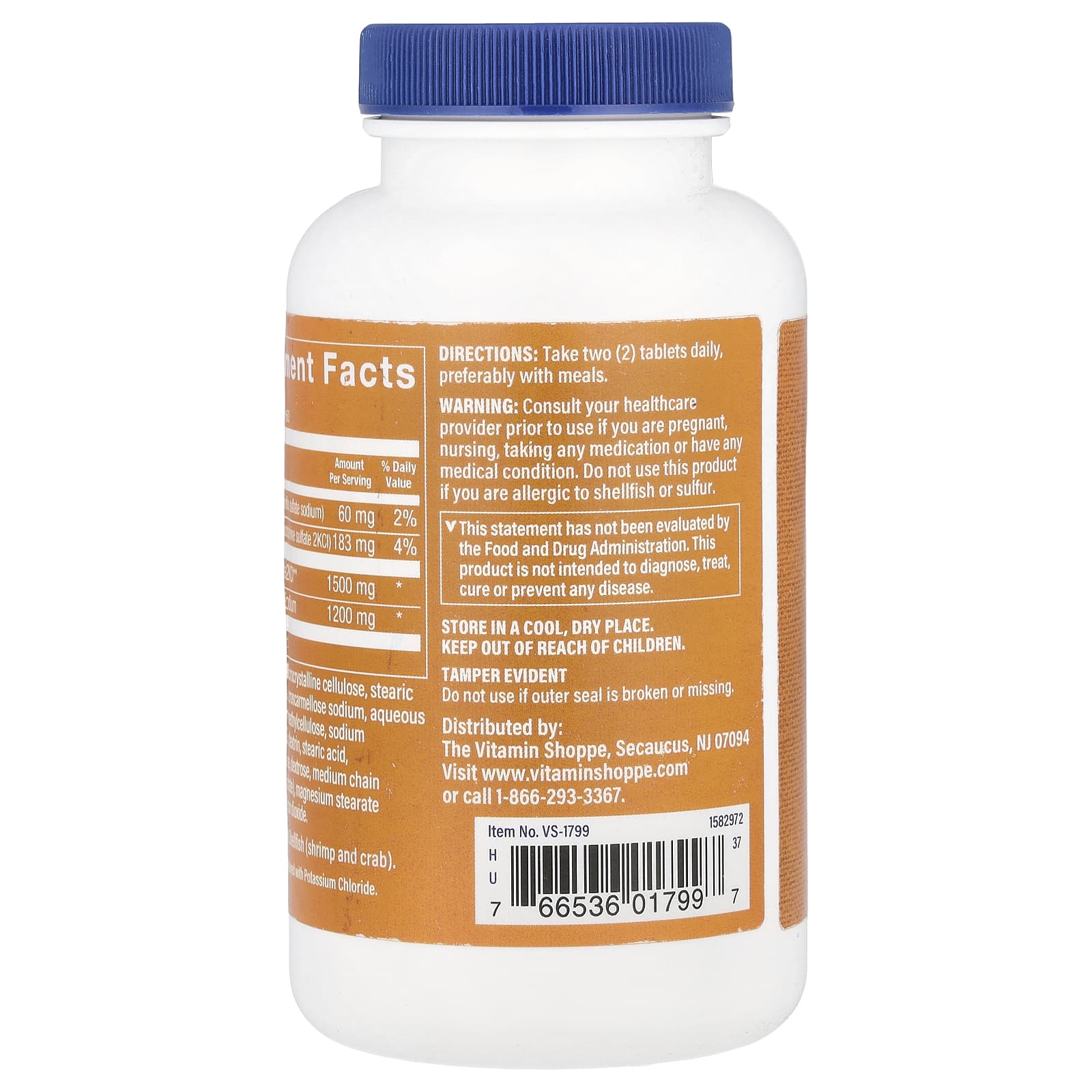 더비타민샵 글루코사민 콘드로이친 1500mg 2KCl 콘드로이틴 120정, 2개 - 상세 이미지 4