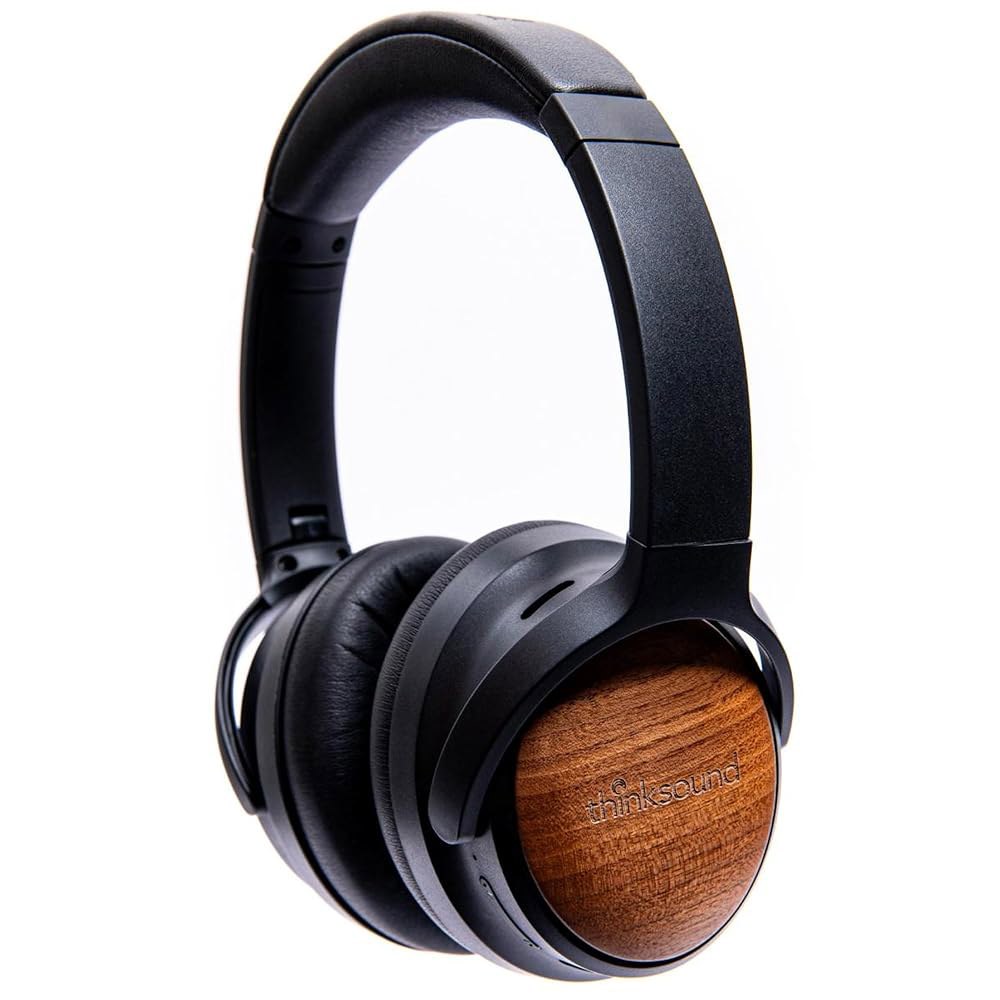 thinksound ov202w 오버 이어 노이즈 캔슬링 ANC 최고의 청취 배터리 체육관, 이상 모니터, 헤드셋 헤드폰, 액티브 음악가, 비트, 스튜디오 베이스용 100시간 Hi - 상품 이미지