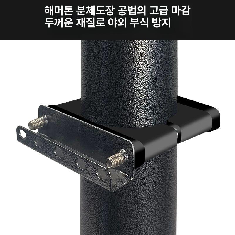 폴대 브래킷 단일헤드 거치대 야외 감시용 실외 고정대 60-120cm 텔레스코픽 기둥 - 상세 이미지 2