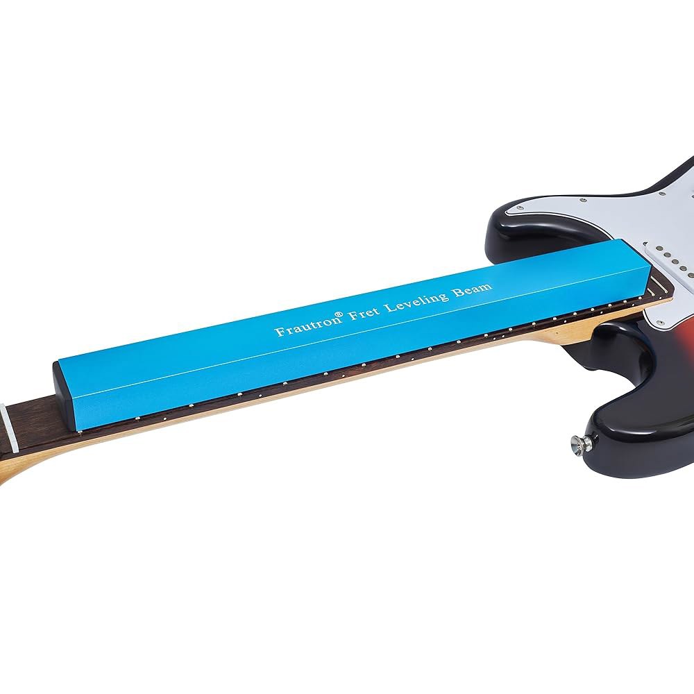 Frautron 40.6cm(16인치) 프렛 레벨링 빔, 알루미늄 기타 레벨러 샌딩 블록 파일 바, 프로 루티어 프렛보드 수리 도구, 120/240/400/600/1000 그릿 - 상세 이미지 3