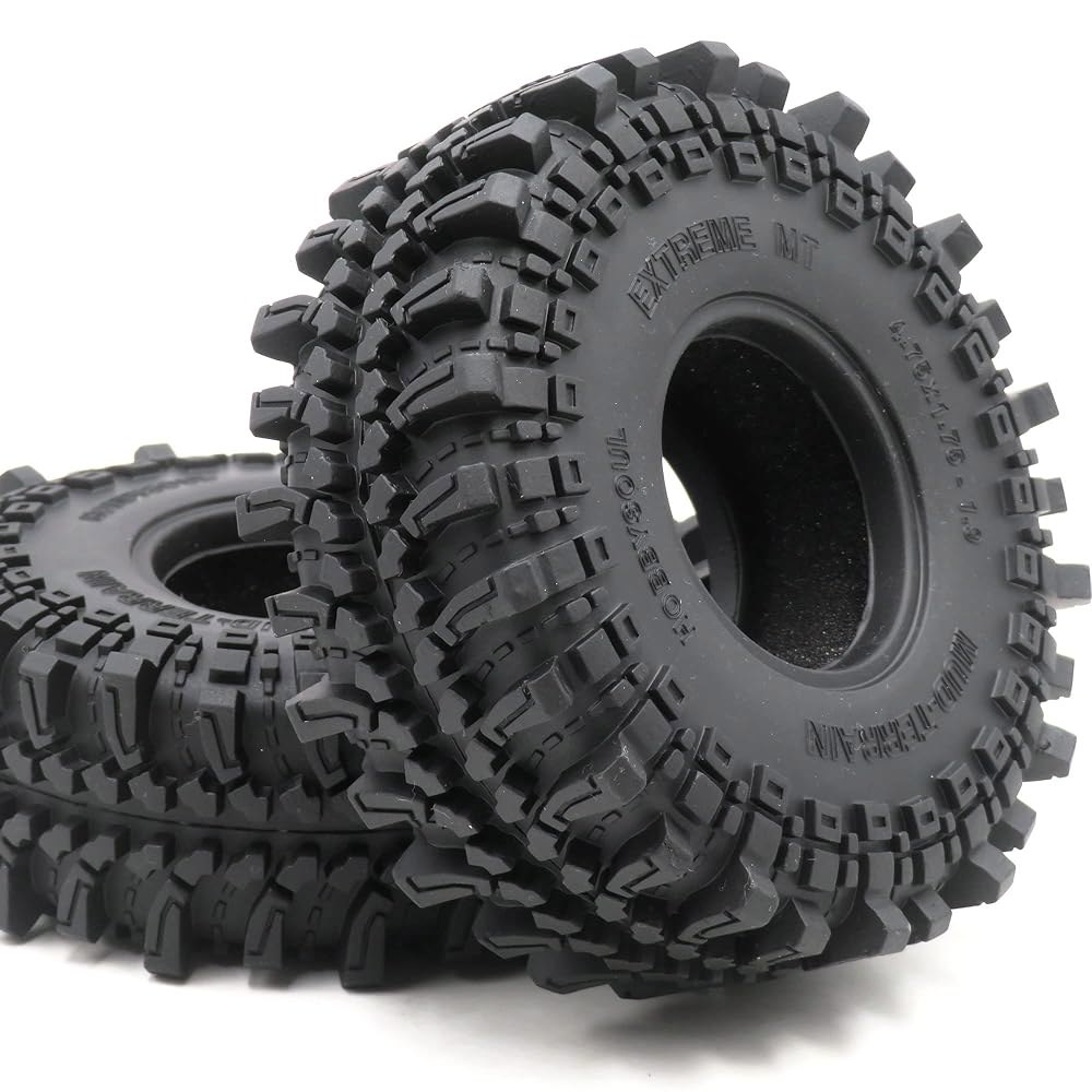 RC 1.9 진흙 지형 타이어 TRX-4 1/10 Gen8 Craw용 TF2 / 높이 D90 Axial Traxxas 90047 SCX10 CC01 기타 III 2개 Redcat - 상품 이미지