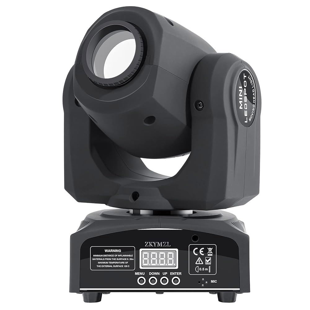 ZKYMZL 60W LED 무빙 헤드 GOBOs 조명, 활성화, 전문 컨트롤 및 완벽한 이벤트를 결혼식 - 8가지 색상의 무대 사운드 DMX512 위한 dj 조명 DJ 생생한 기타 - 상품 이미지