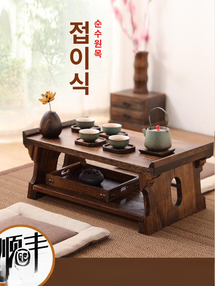 전통 소반 간이테이블 찻상 술상 자개상 좌탁 호족반 대형 80 x 38x34 - 상세 이미지 2