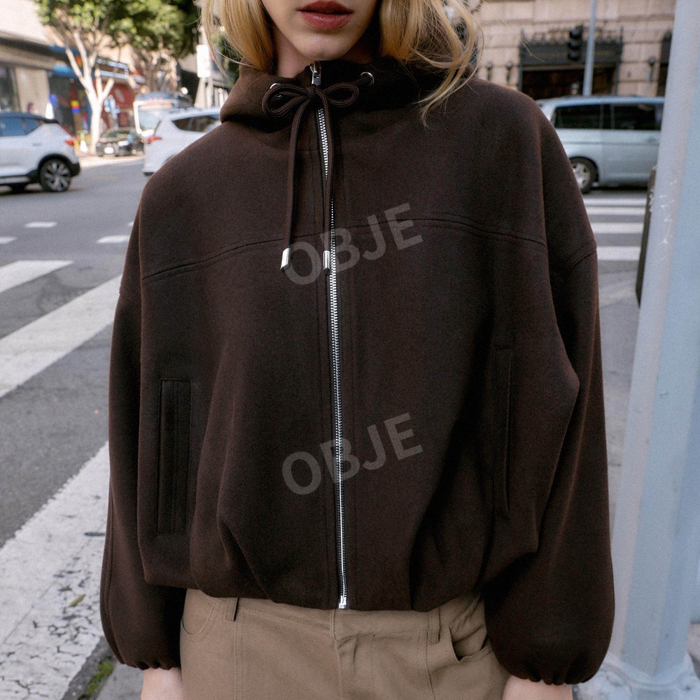 ZARA 여성 봄버 후드 재킷 루즈핏 자라 봄 가을 캐주얼 점퍼 - 상품 이미지
