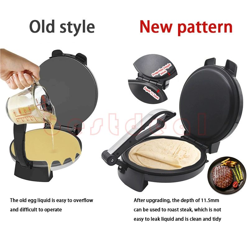 전기 누룽지팬 양면 조리팬 와플 크로플 겸용 팬케이크 Old style Black EURChina 220V Can use in China - 상세 이미지 5
