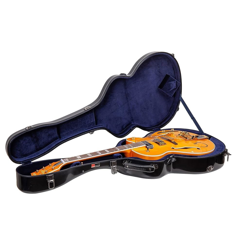 Crossrock 유리 섬유 범용 어쿠스틱 기타 케이스 14-Fret Gibson L-00, 야마하 LS/AC 콘서트, 테일러 그랜드 콘서트 및 일부 유형의 Dobro-Black - 상세 이미지 3
