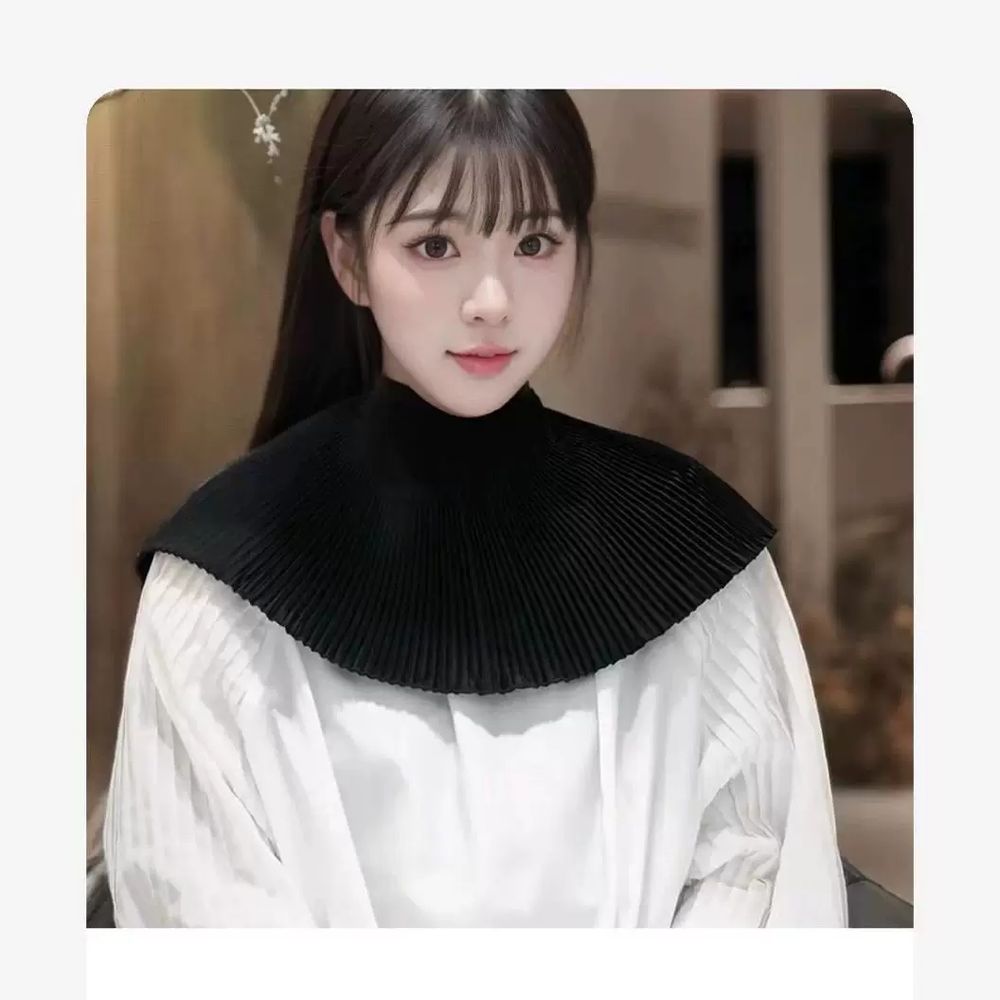 고급 미용실 커트보 헤어샵 헤어용품 플리츠스타일 헤 A. 화이트 플리츠 숄 지금 구매 가능 - 상품 이미지