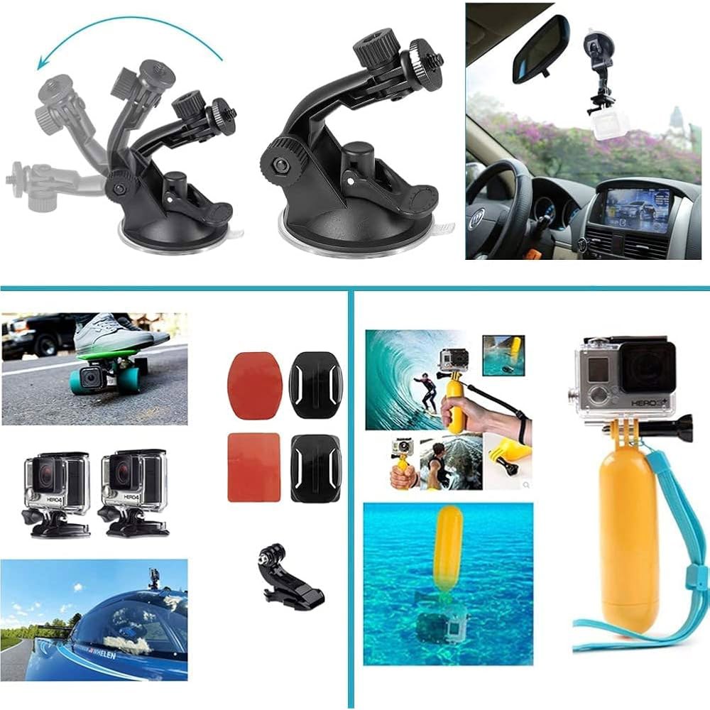 Gopro용 13-in-1 액세서리, 액션 카메라 액세서리 키트, GoPro Hero 13 12 11 10 9 8 Max 7 6 5 4 블랙 SJ4000 및 기타 스포츠 카메라와 - 상세 이미지 2