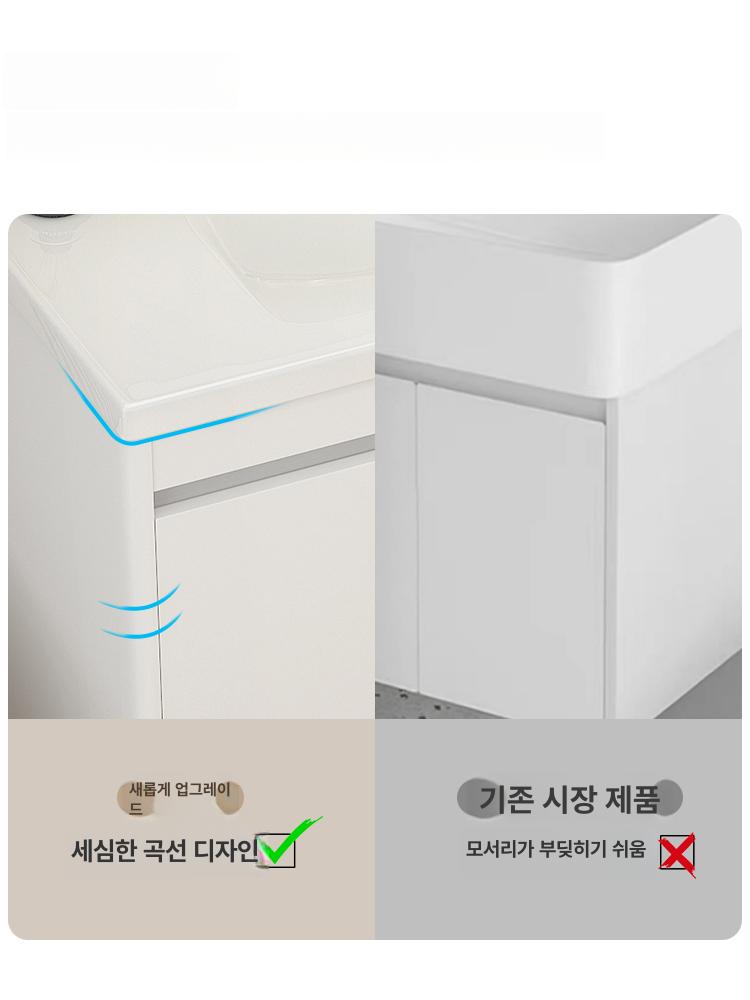 세라믹 스탠드 세면기 세면대장 미니 건식 - 상세 이미지 2