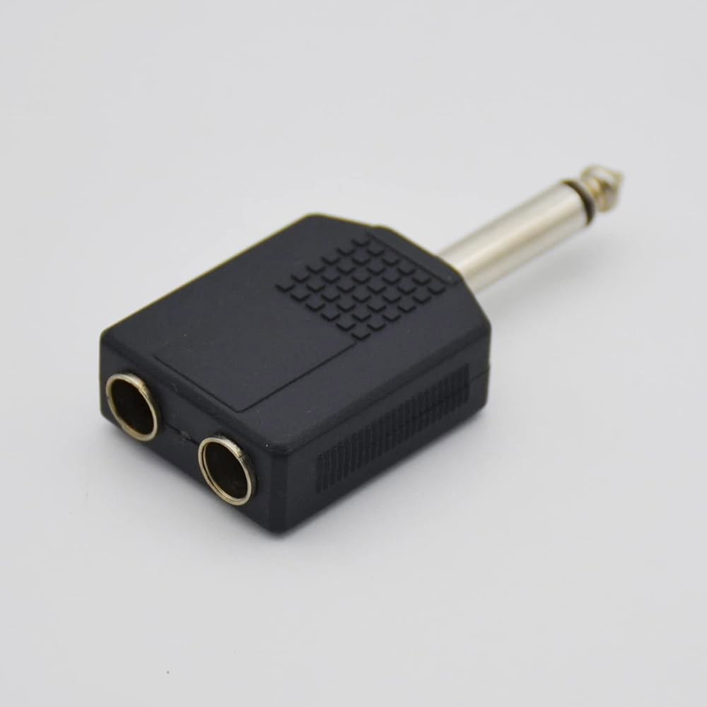 Czyuntuo 6.35mm ~ 1/4 어댑터, 모노 플러그 수 - 듀얼 0.6cm(1/4인치) 암 오디오 잭 어댑터 Y 케이블 스플리터, 기타, 헤드폰, 마이크, 앰프용, 8팩 - 상세 이미지 2