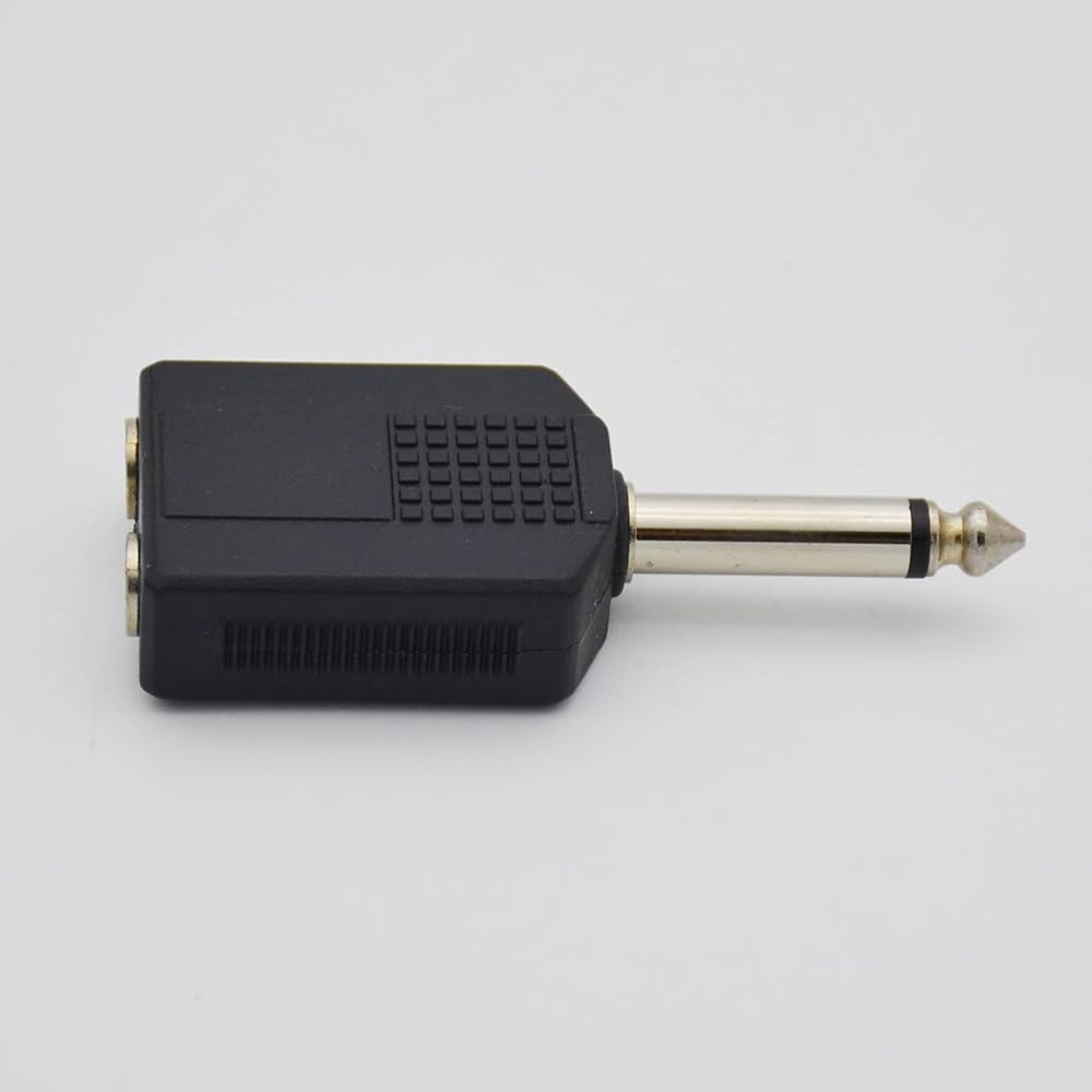 Czyuntuo 6.35mm ~ 1/4 어댑터, 모노 플러그 수 - 듀얼 0.6cm(1/4인치) 암 오디오 잭 어댑터 Y 케이블 스플리터, 기타, 헤드폰, 마이크, 앰프용, 8팩 - 상세 이미지 3