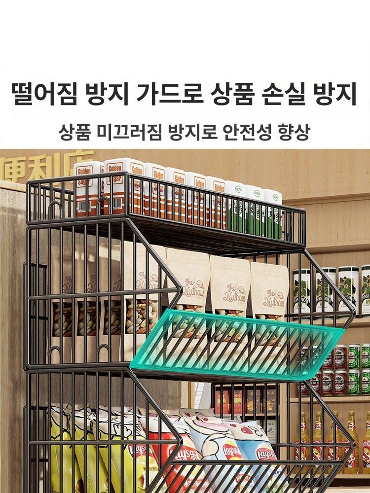 아크릴 계단형 원형 받침대 거치대 편의점 악세사리 투명 5단 블랙 대형 120 x 45x140 - 상세 이미지 3