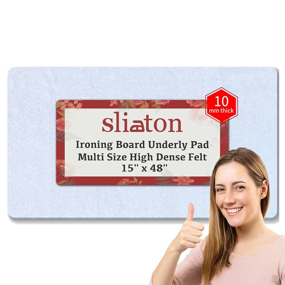 slieton 두꺼운 흰색 폴리에스터 펠트 맞는 x 121.9cm(15 사이즈로 48인치)) 엑스트라 패딩, 있는 프리미엄 기타 와이드 다리미판 보드에 패드가 재단(38.1 및 - 상품 이미지