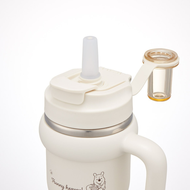 스케이터 곰돌이푸 캐릭터 핸들 2WAY 스테인리스 빨대 텀블러 570ml STSTB6 - 주방·식기 - 하카타몰
