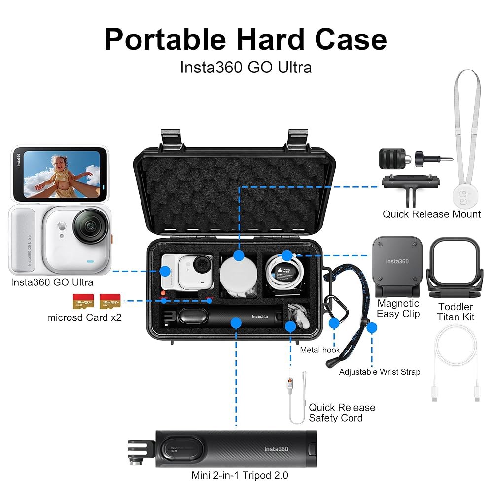 Lekufee Insta360 GO Ultra, 표준 방수 가방만 케이스 (케이스 여행용 해당) 번들, 기타 액세서리용 번들 크리에이터 하드 - 상세 이미지 3