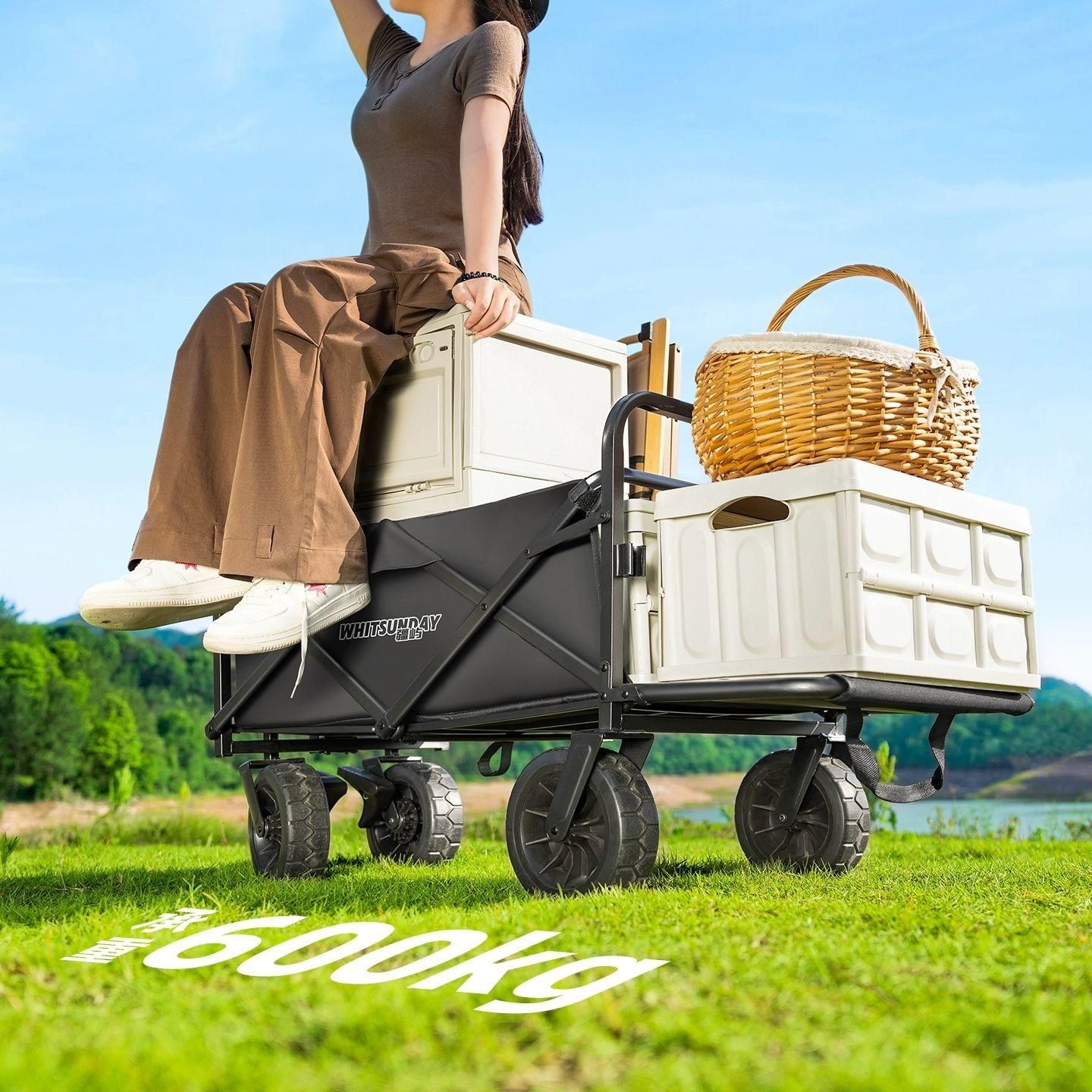 접이식 캠핑 왜건 대형 웨건 테이블 캠핑용 상판 카트