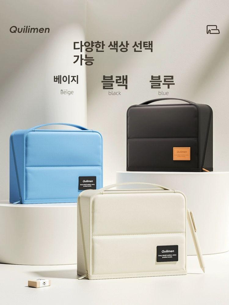 메이크업 필통 파우치 스탠딩 세우는 가방 펜케이스 화장품 휴대용 - 상세 이미지 2