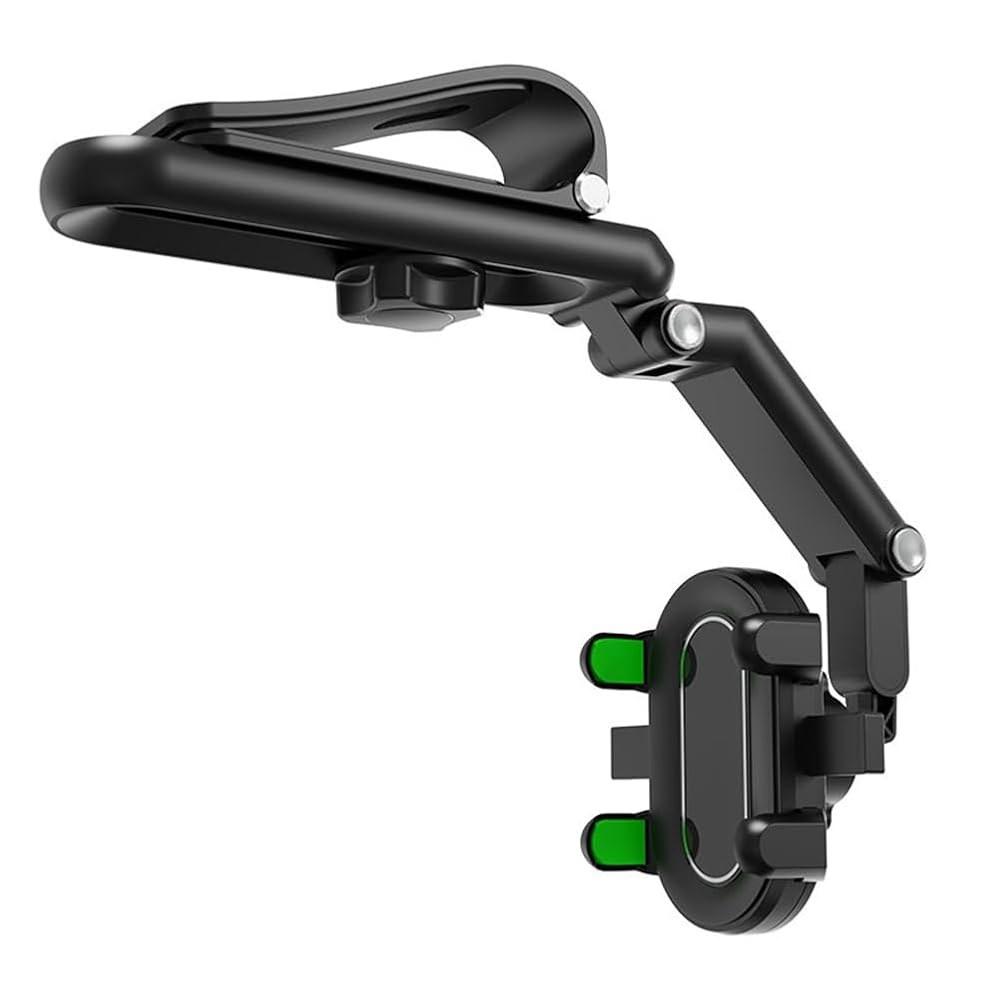 Hecotrax 선바이저 폰 홀더, 자동차 선바이저용 휴대폰 아이폰에 딱 맞는 360 회전 가능한 백미러 삼성 및 기타 휴대폰, 액세서리(그린) Green - 상품 이미지