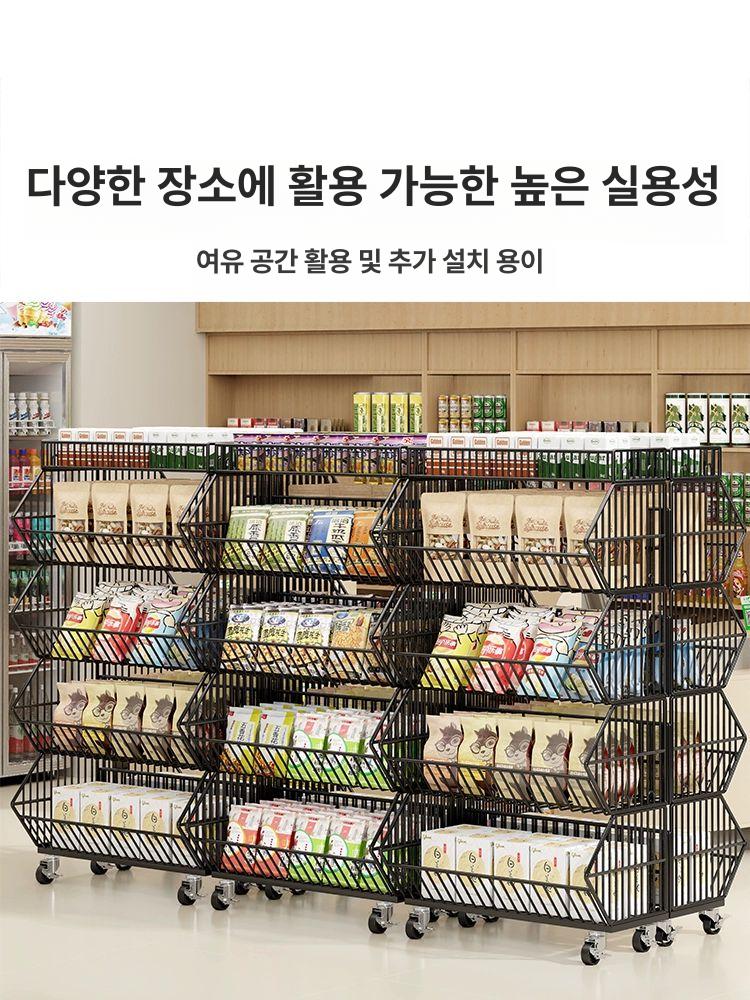 아크릴 계단형 원형 받침대 거치대 편의점 악세사리 투명 5단 블랙 대형 120 x 45x140 - 상세 이미지 4
