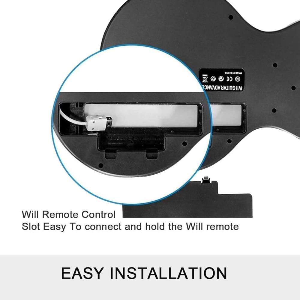 Guitar for Hero Wii and Games, Band 2 Black, U with Rock Strap Color - 상세 이미지 2