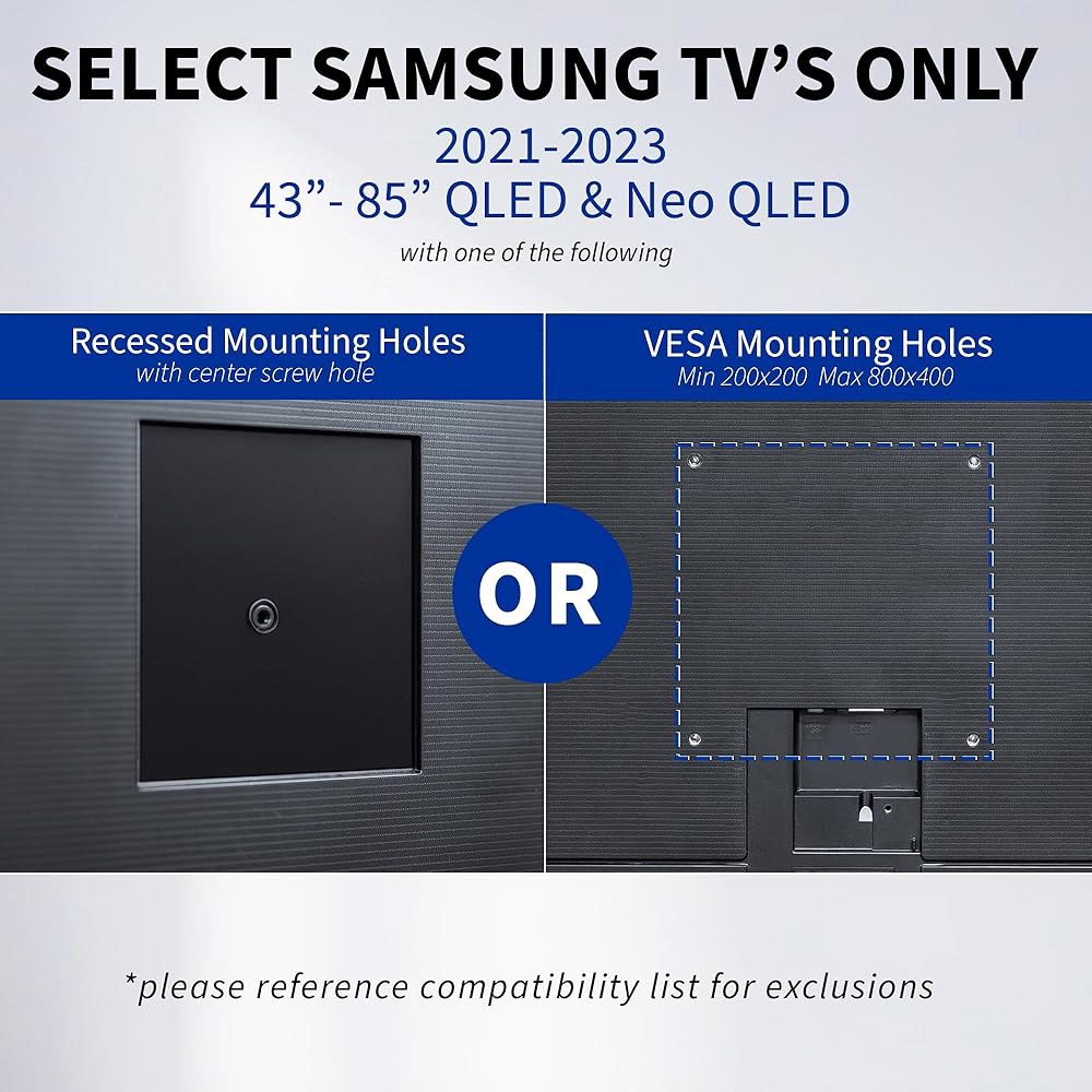 VIVO Micro-Gap 플랫 TV 벽 마운트, 프로파일, 43~85인치 삼성 울트라 슬림 제외) 및 기타용, QLED 2021-2023 (QN95C 마운트 TVSG1 네오 시리 - 상세 이미지 3