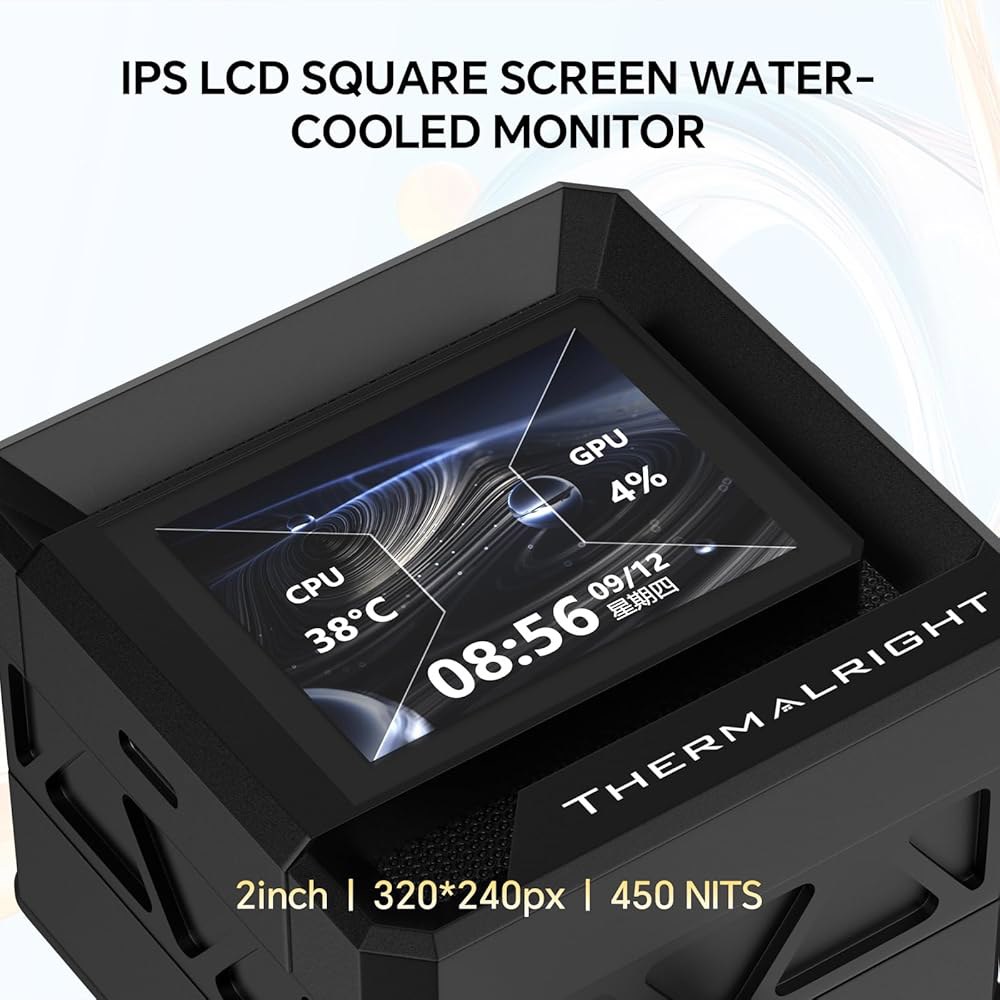 Thermalright FW360 SE ARGB V2 360mm AIO CPU 쿨러, 2인치 LCD 화면, TL-M12Q 2000RPM 데이지 체인 팬, AM4 /AM5 및 인텔 - 상세 이미지 3