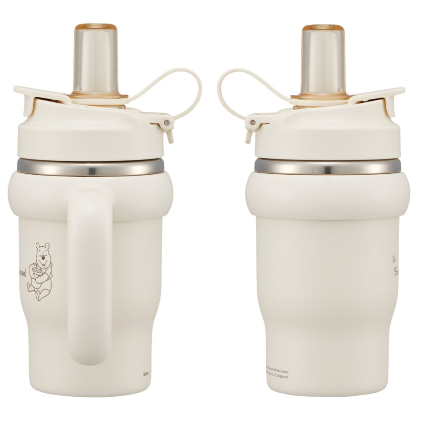 스케이터 곰돌이푸 캐릭터 핸들 2WAY 스테인리스 빨대 텀블러 570ml STSTB6 - 주방·식기 - 하카타몰