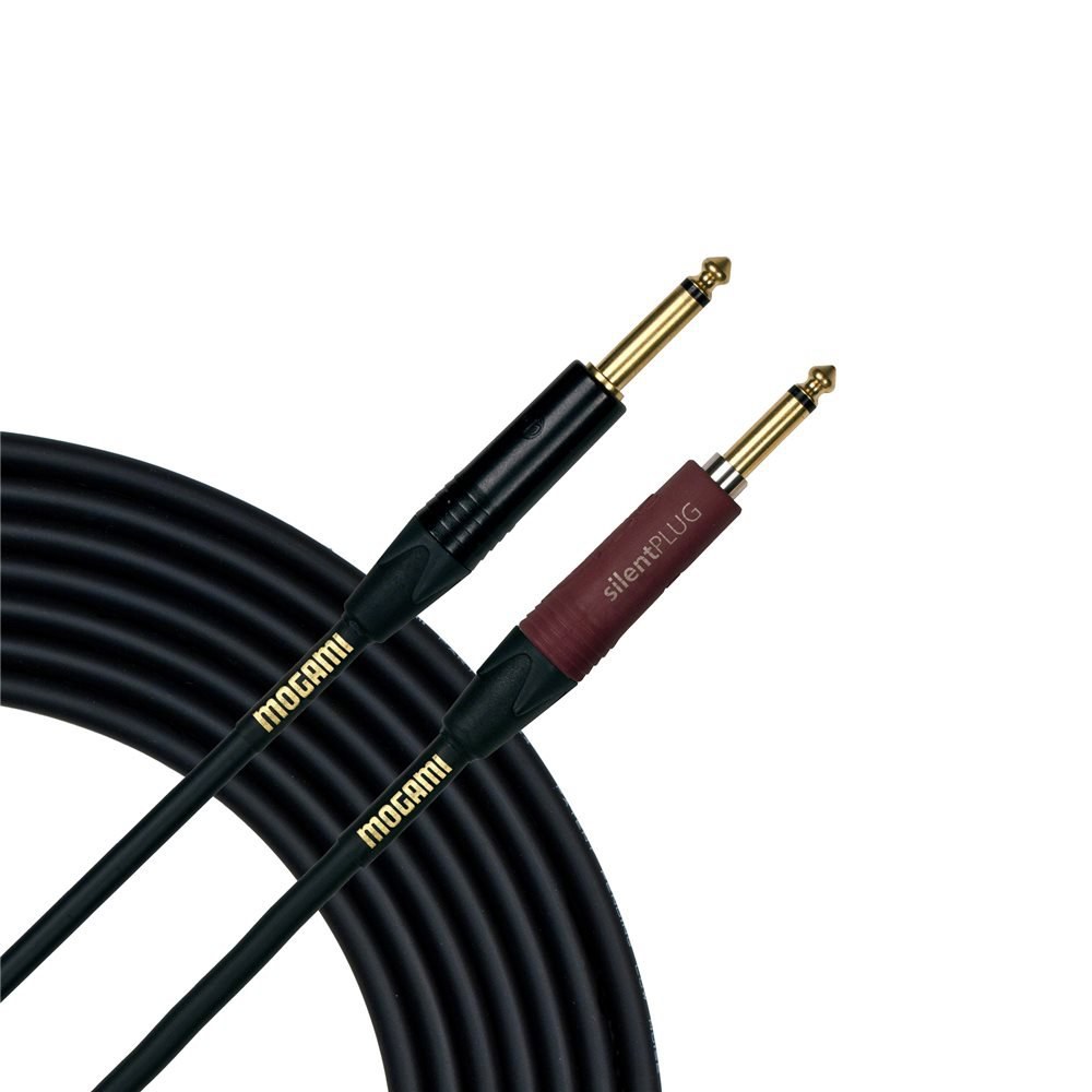 Mogami Gold INST Silent S-18 케이블, 수 골드 커넥터, 기타 TS 사일런트 접점, 있는 0.6cm(1/4인치) 플러그가 플러그, 4.7m(18피트) 스트레이 - 상품 이미지