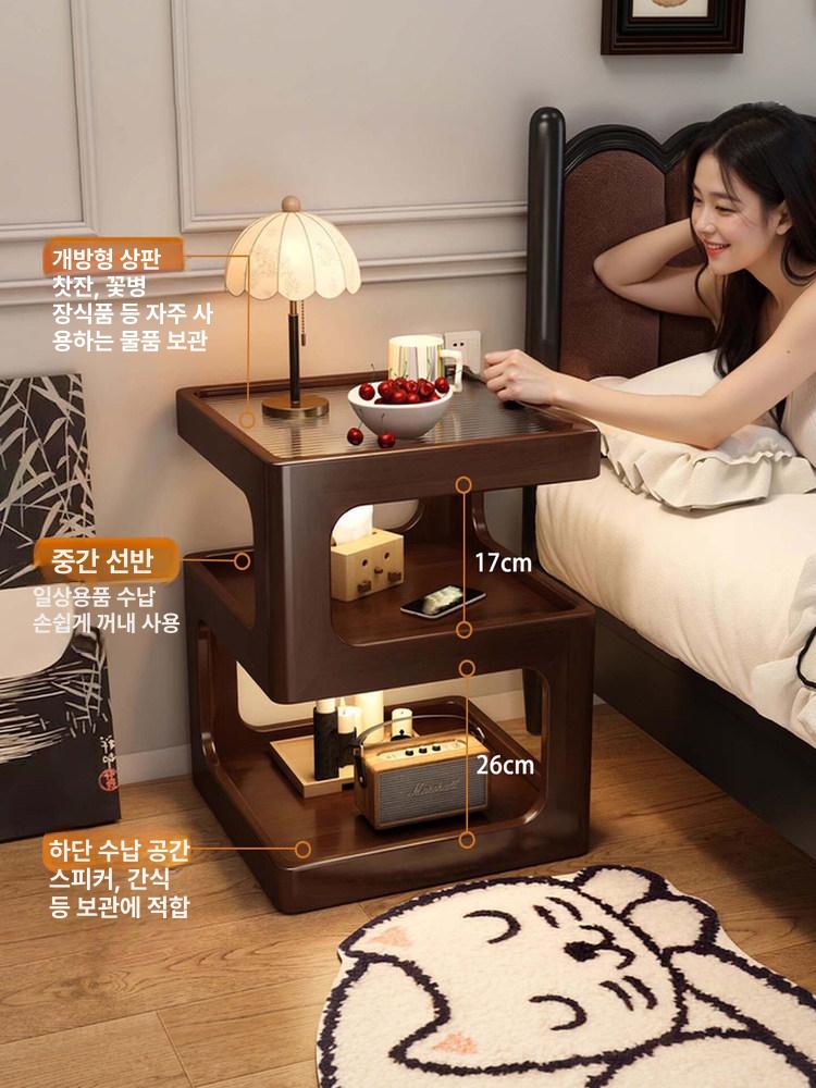 모던 원룸 협탁 미니 사이드테이블 화이트 - 상세 이미지 2