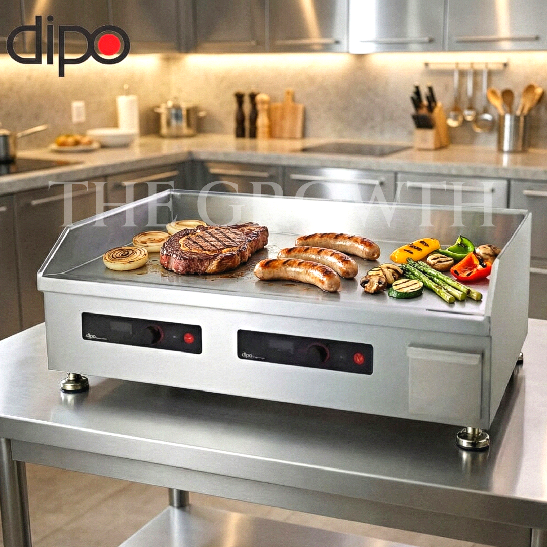 전기그리들 업소용 부침기 디포 인덕션 900 2구 국산 사각 부침개 토스트 그릴 철판