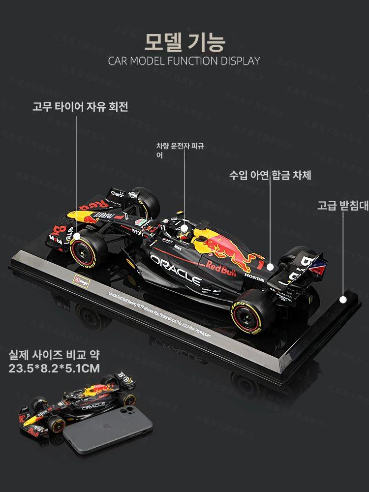 1:24 F1 피규어 그랑프리 레드불 RB19 레이싱 RB20 라스베가스 1번 비스타판 - 상세 이미지 2