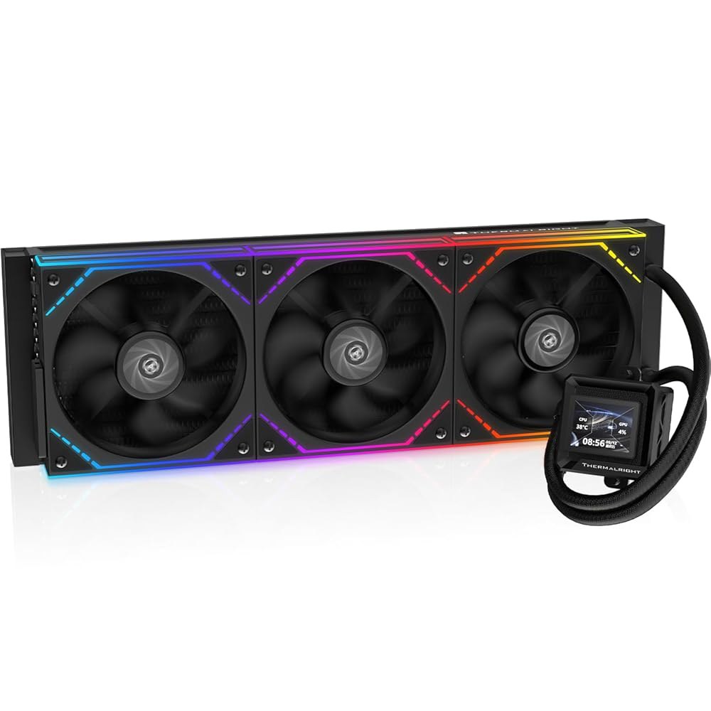 Thermalright FW360 SE ARGB V2 360mm AIO CPU 쿨러, 2인치 LCD 화면, TL-M12Q 2000RPM 데이지 체인 팬, AM4 /AM5 및 인텔 - 상품 이미지