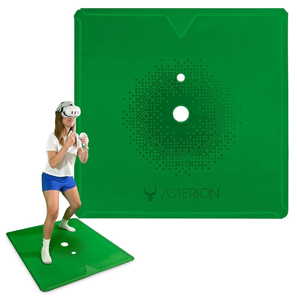 Asterion Rollable 104.1cm(41인치) VR 매트 피로 방지 그린 크리에이터 에디션 두껍고 부드러우며 가벼움 - Meta Quest 및 기타 VR/MR 헤드셋용 - 상품 이미지