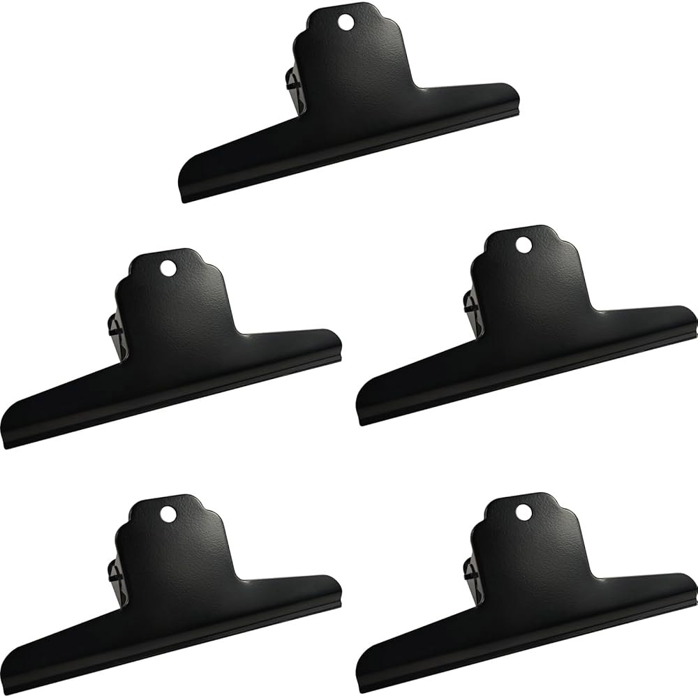 CARLKEMIAN 대형 금속 불독 클립, 5피스 엑스트라 라지 점보 17.8cm(7인치) 자이언트 바인더 칩 및 기타 음식 가방, 작업, 예술, 사무실 주방용 7.0 inches - 상품 이미지