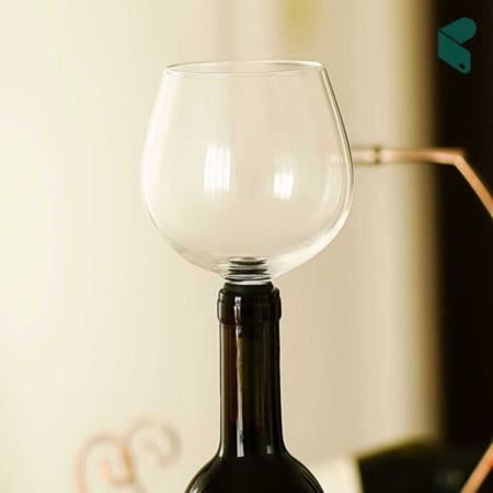 DOCPICK203087TO협력사 와인잔 우아하게 병나발 병에 꽂는 와인잔 디자인A 파티용품 커머스픽201