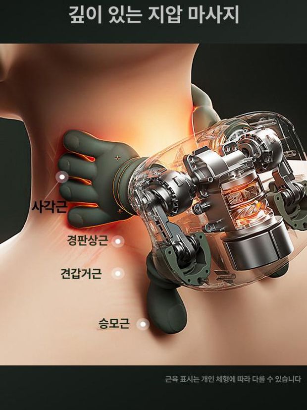 마스터 핸드 어깨 목 마사지기  경추 승모근 목 종아리 충전식 생일 선물 - 상세 이미지 5